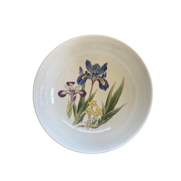 VTG Noritake Casual Gourmet Garden Large Serving+Mixing Bowl Iris Floral 7940/5 - Picture 10 of 12